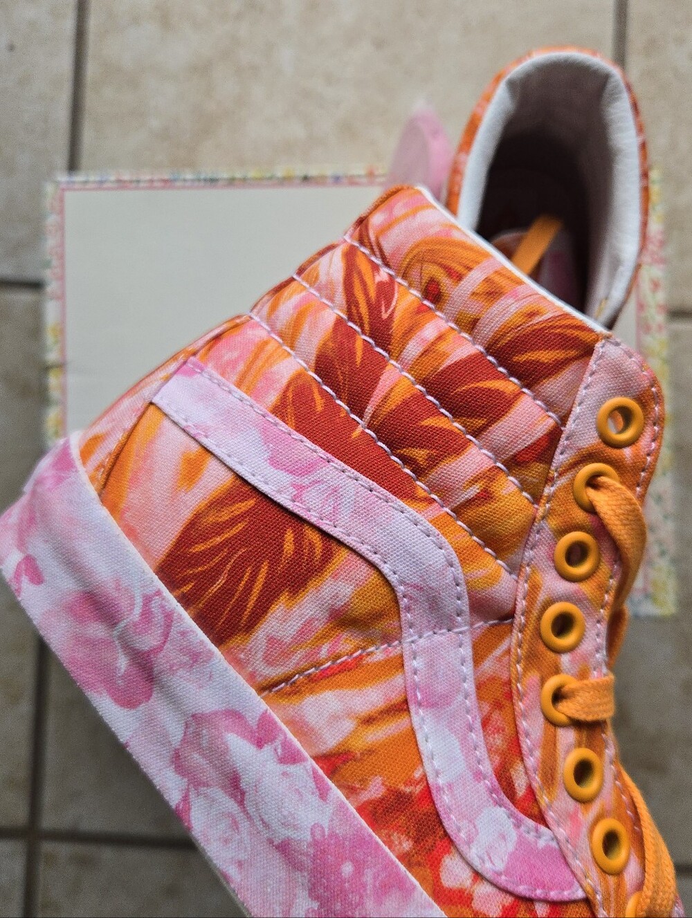 Vans Sk8 Hi Dx Women Size 5 Collina Strada Swirl Multicolor Canvas 062026 - Picture 3 of 7